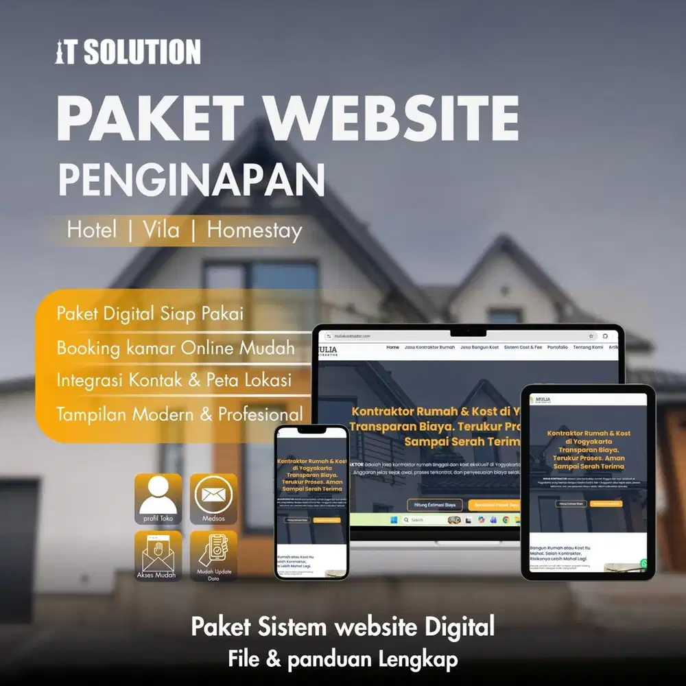 Pembuatan Website Villa dan Homestay Profesional dan Bergaransi