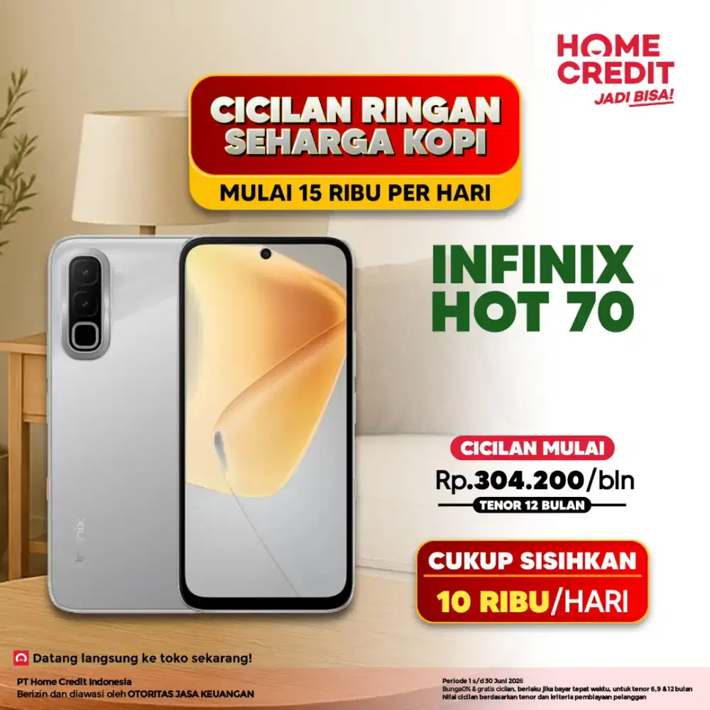 infinix hot 70 cicilan syarat ktp aja promo free 1-2x angsuran