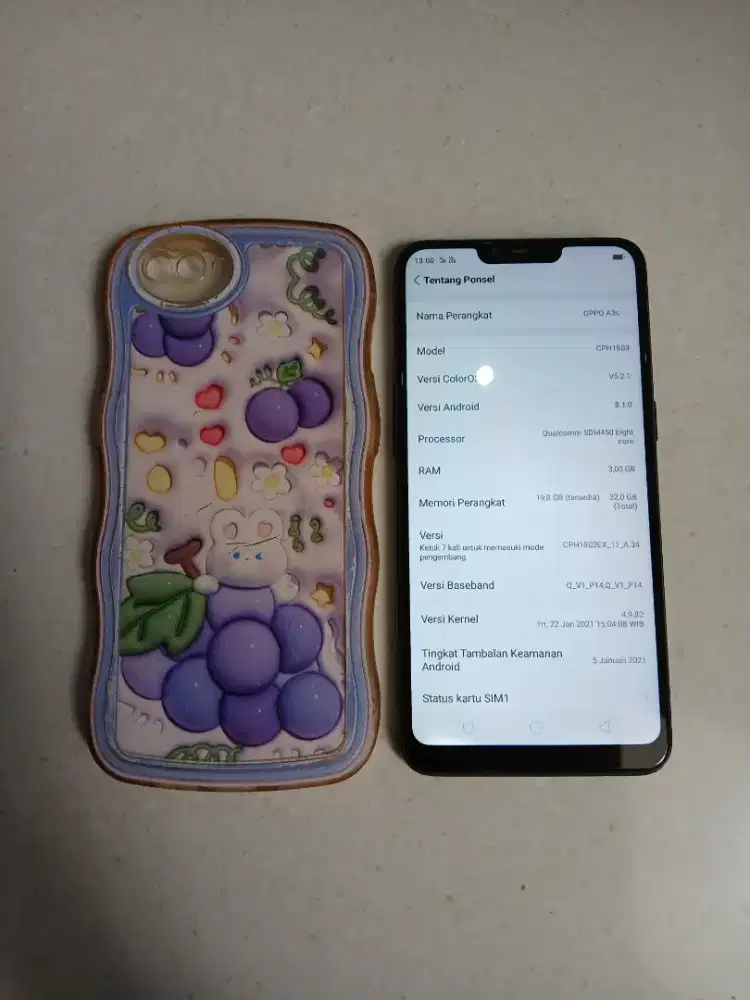 Oppo A3s ram 3/32gb mulus dan normal