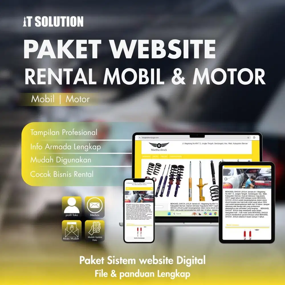 Pembuatan Website Rental Kendaraan Eksklusif Profesional