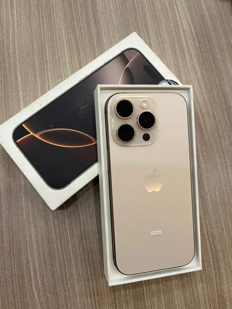 iphone 16pro 255gb dessert titanium second resmi indo