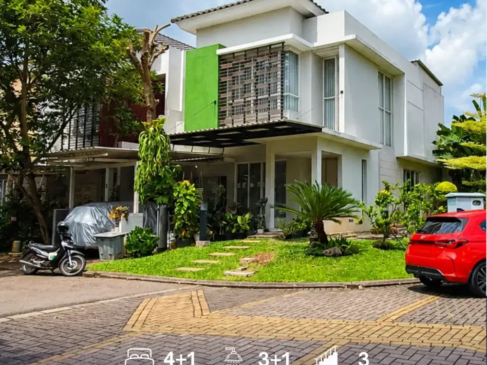 Rumah Hoek Semi Furnished di Gading Serpong