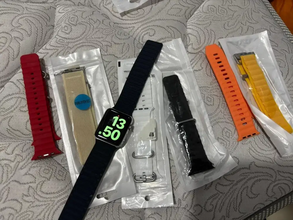 Apple Watch Stainless Steel Series 3 Sz 42MM Mulus fullset