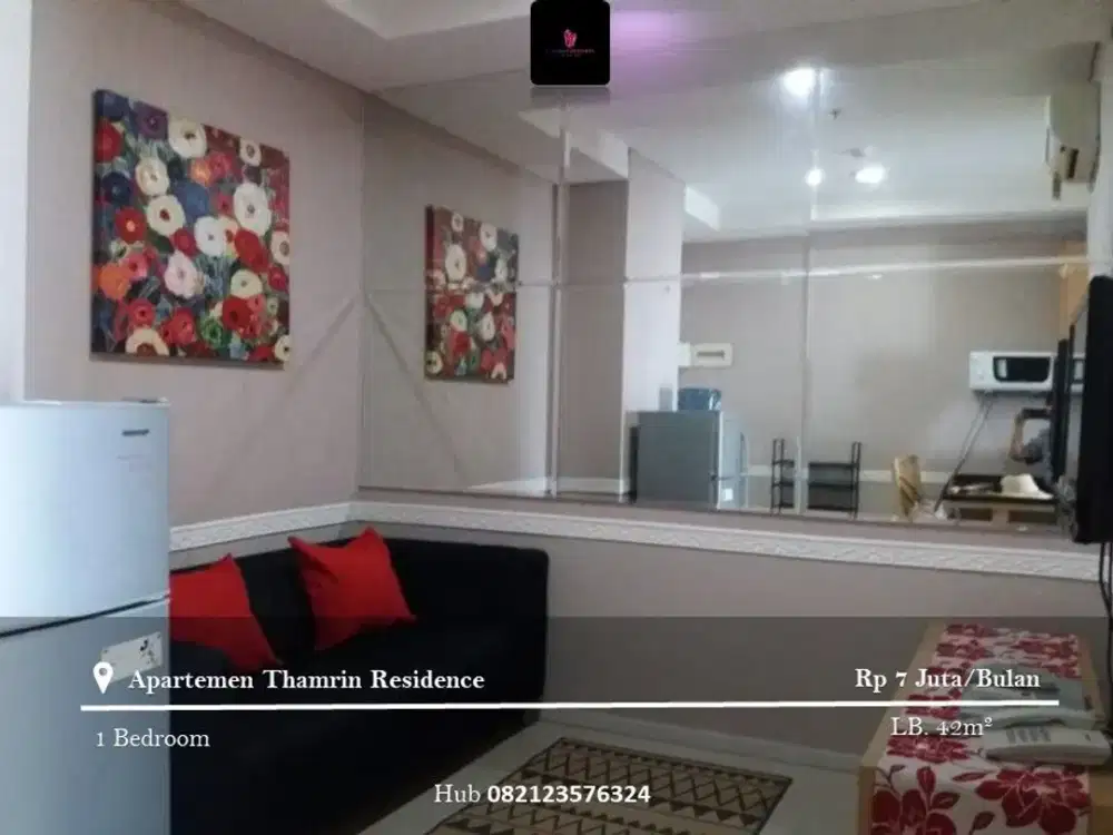 Disewakan Apartement Thamrin Residence High Floor 1BR Furnished