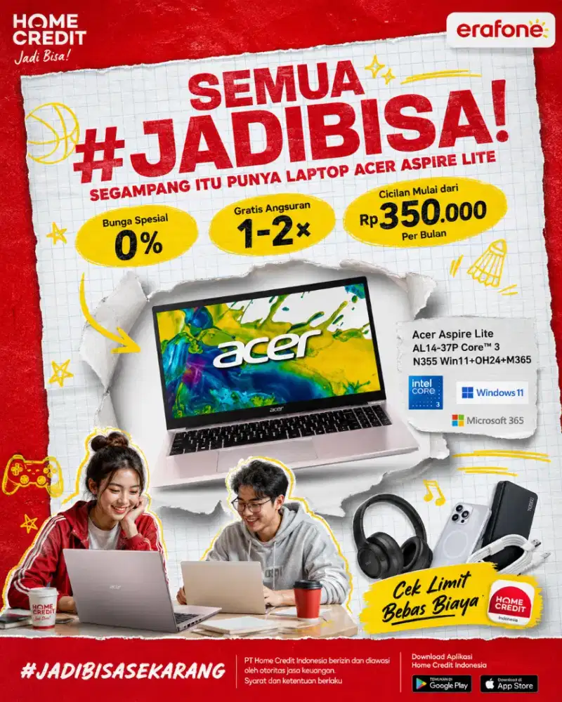 PROMO LAPTOP ACER ASPIRE LITE TERMURAH SEKOTA PALEMBANG