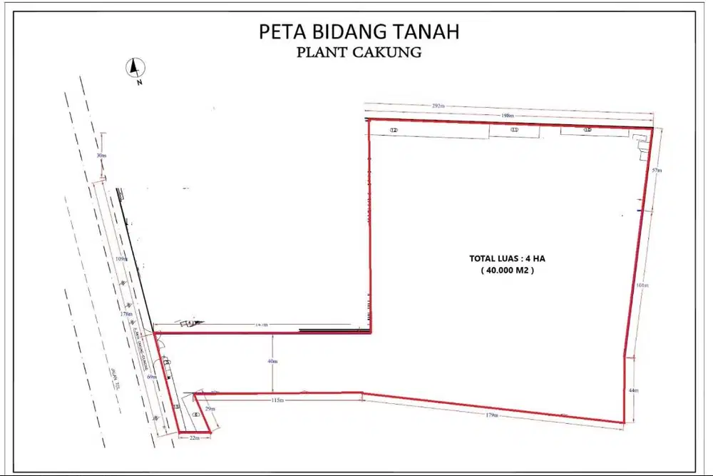 Jual lahan exs perusahaan Beton