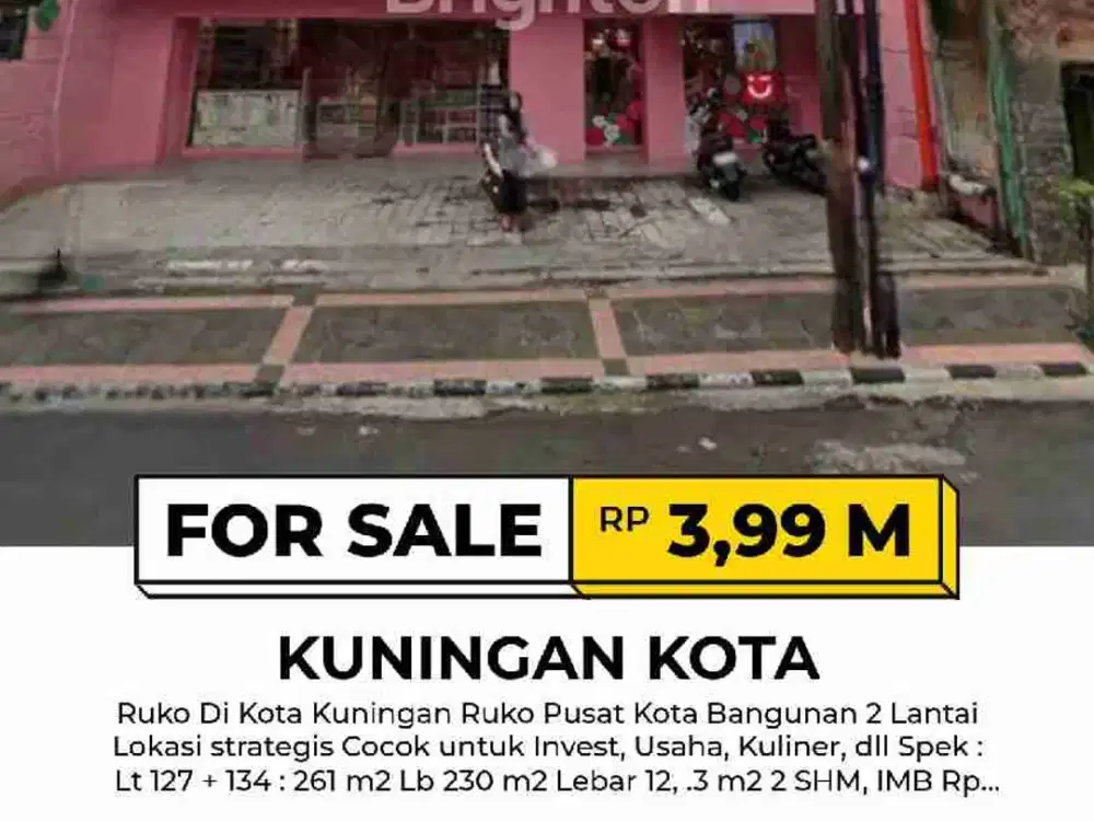 Ruko Komersial Di Pusat Kota Kuningan