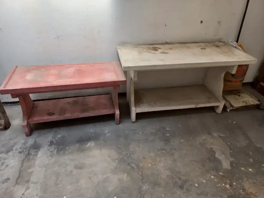 Meja batu 2 ukuran kuat kokoh