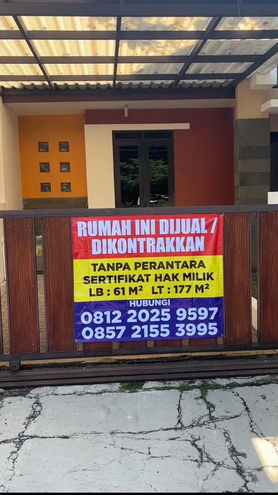 Dikontrakan rumah cluster di perumahan puri Dago asri tanpa perantara