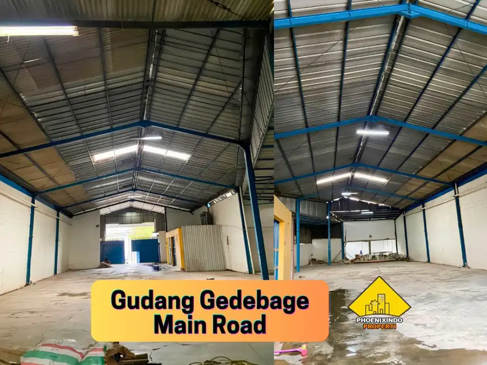 Disewakan Gudang Main Road Area Gedebage Bandung LT 570 m² | LB 550 m² | Siap Pakai | Strategis untuk Distribusi