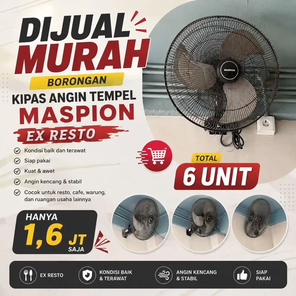 DIJUAL MURAH BORONGAN 6 unit Kipas angin!