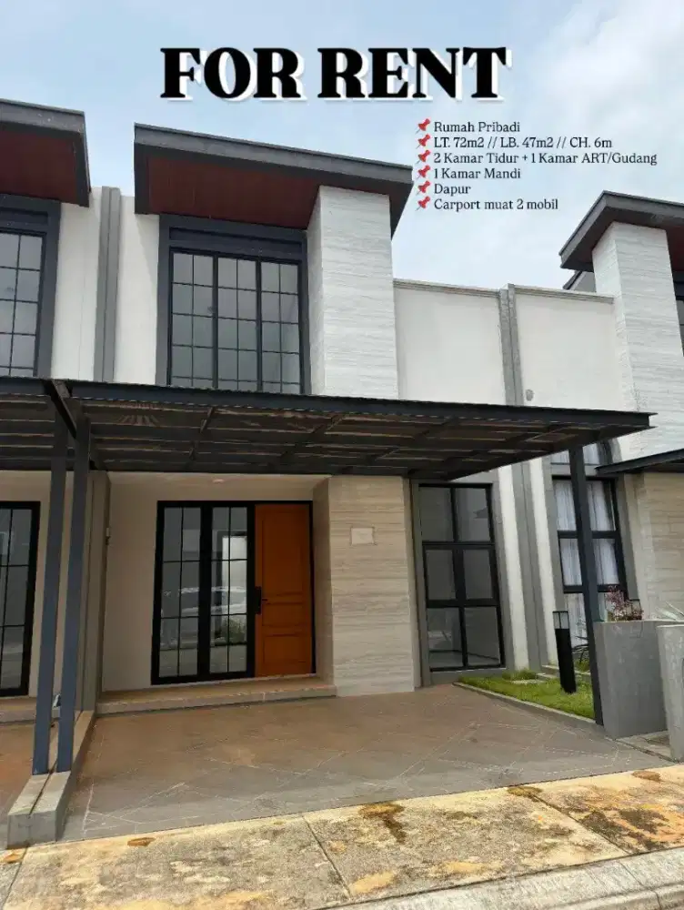 SEWA Rumah Grand Duta City Parung Cluster Ladera 3 KT Carport 2 Mobil