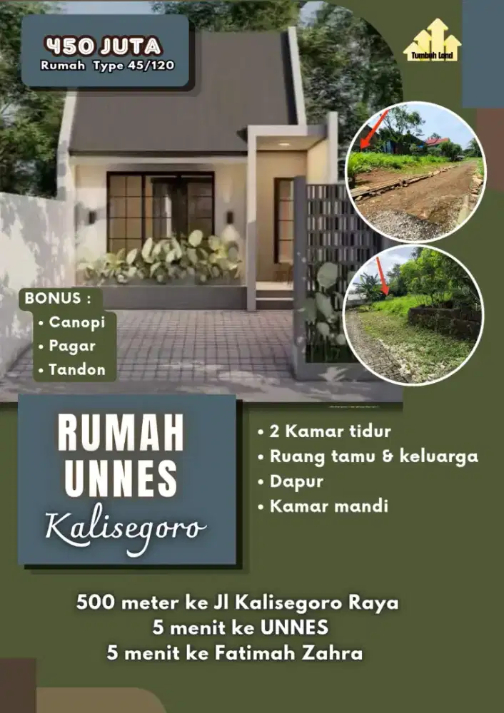 Rumah kalisegoro unnes termurah lokasi 3menit kampus