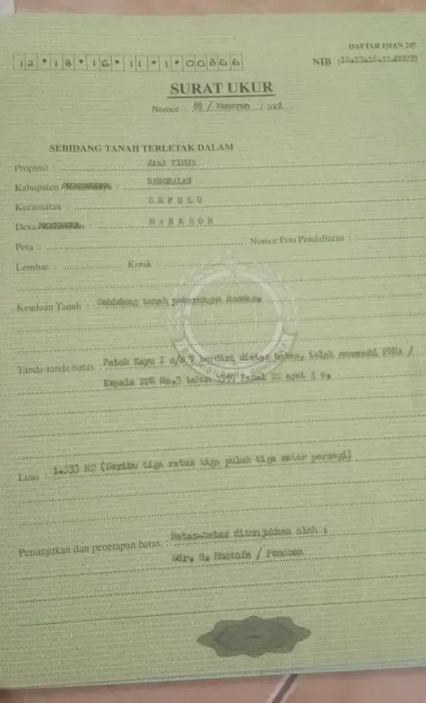 Jual tanah sawah