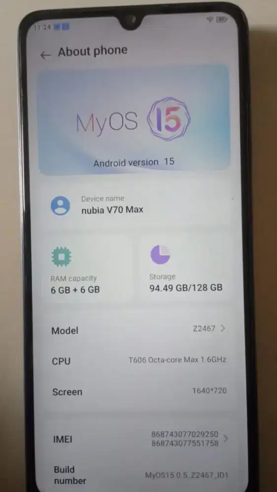 Jual Nubia V70Max
