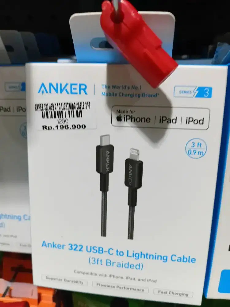 Anker 322 USB C To Lightning Cable 3FT