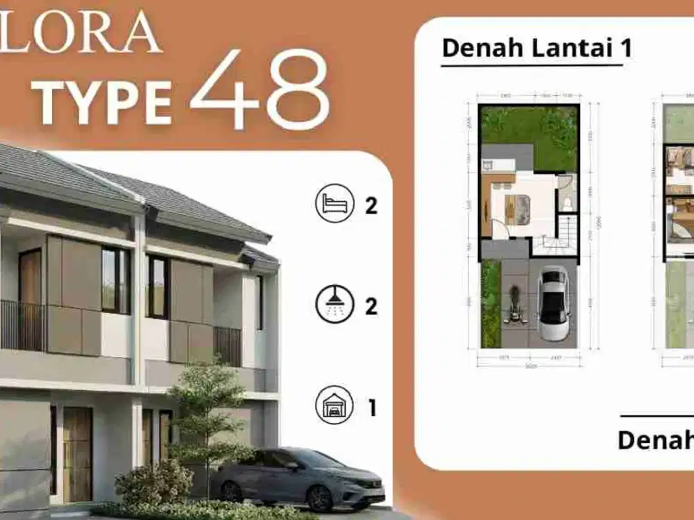 2LANTAI HARGA 400JUTAAN PURI JAYA RAJEG DP.0%