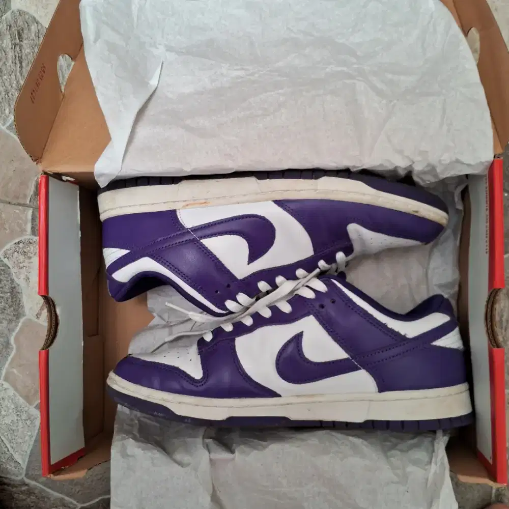 Nike dunk low purple white second