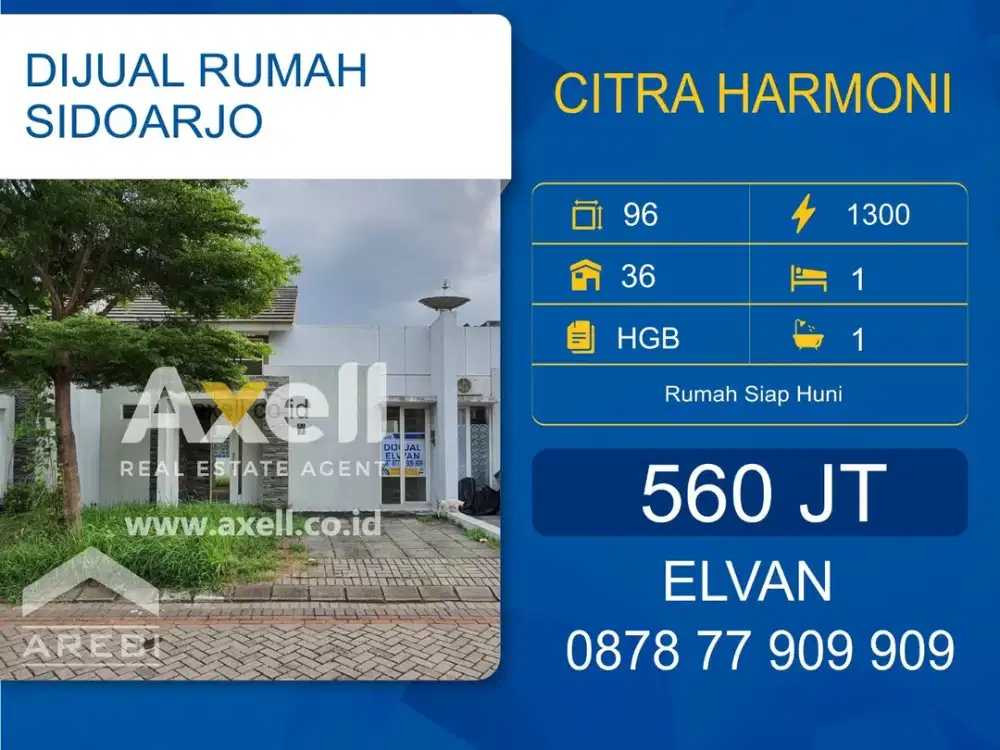 Ruma Sidoarjo Citra Harmoni Dijual