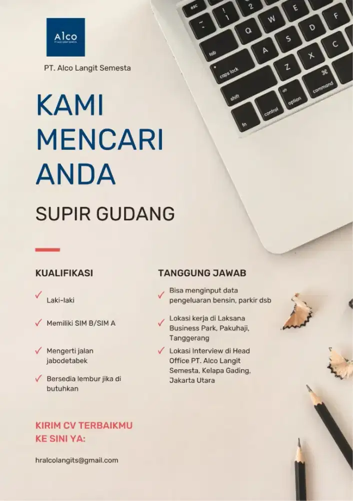 Loker Supir Gudang