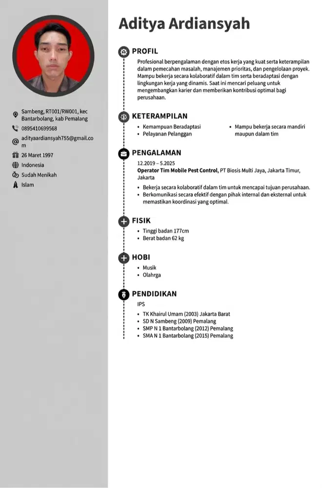 Daftar riwayat hidup