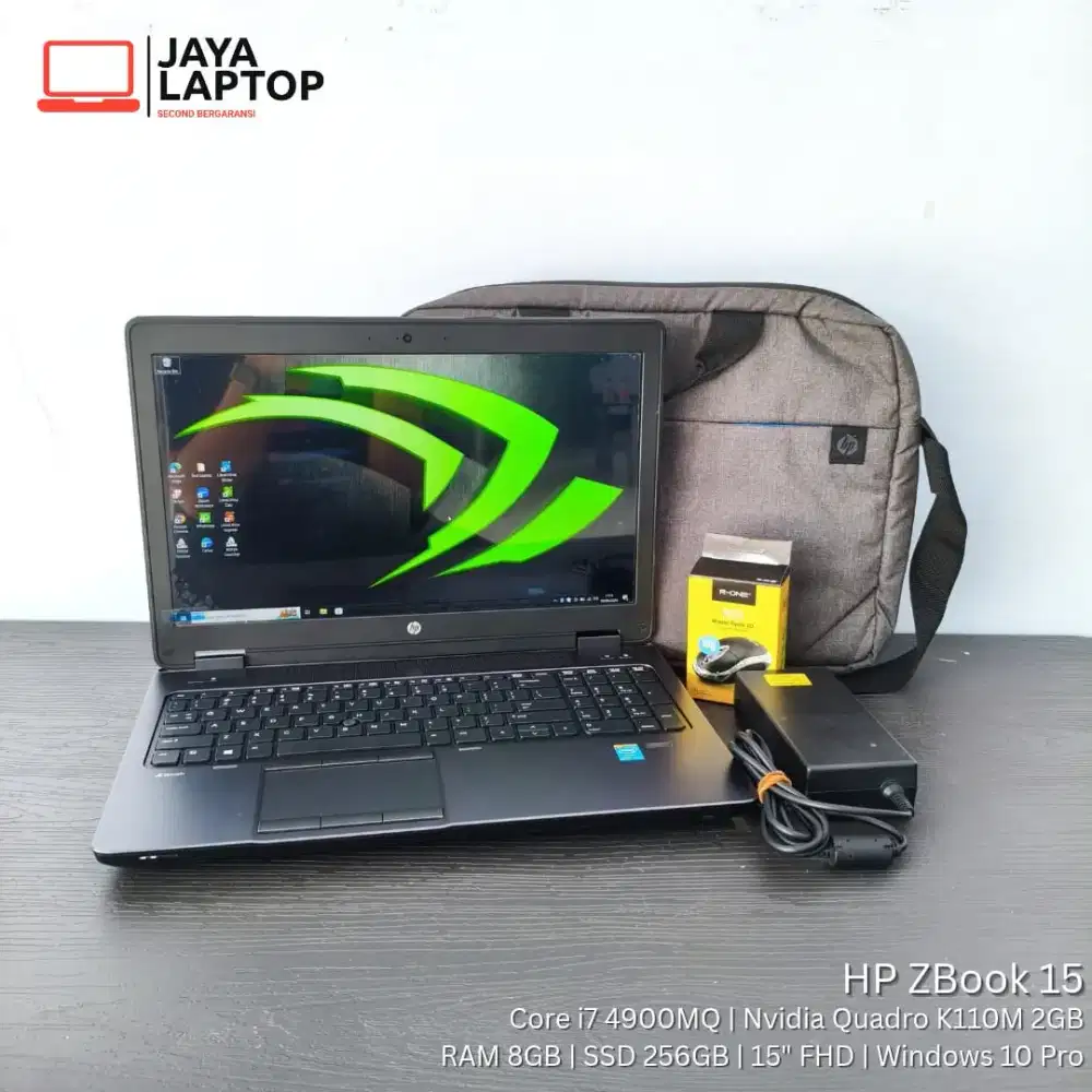 HP Zbook 15 G1 Core i7 RAM 8GB SSD 256GB Nvidia Laptop Second Bekas