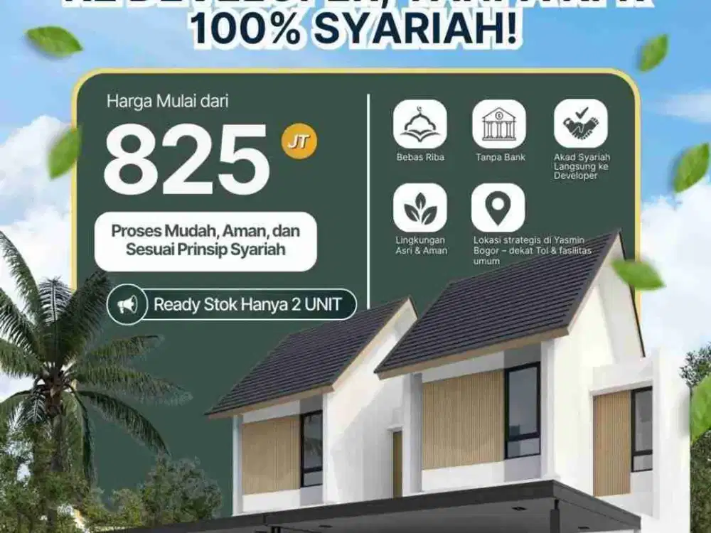 Jual Rumah Baru Siap Huni Cluster Di Curugmekar Kota Bogor Dekat Tol Yasmin