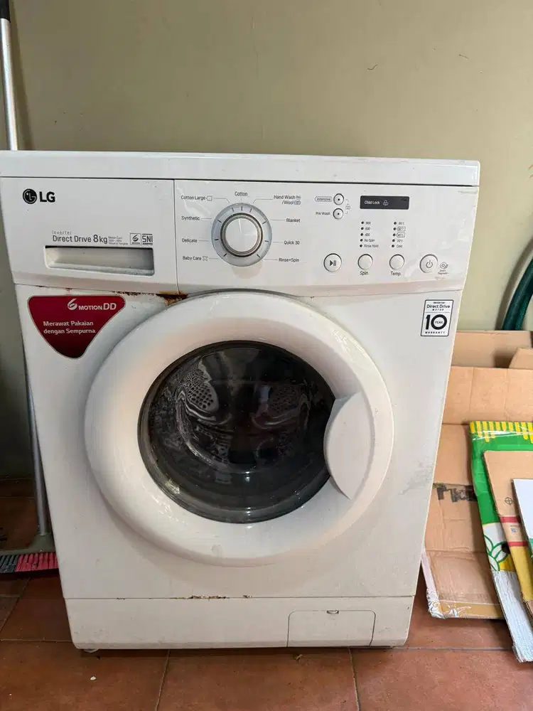 MESIN CUCI LG FRONT LOAD 8KG INVERTER DIRECT DRIVE - JUAL CEPAT