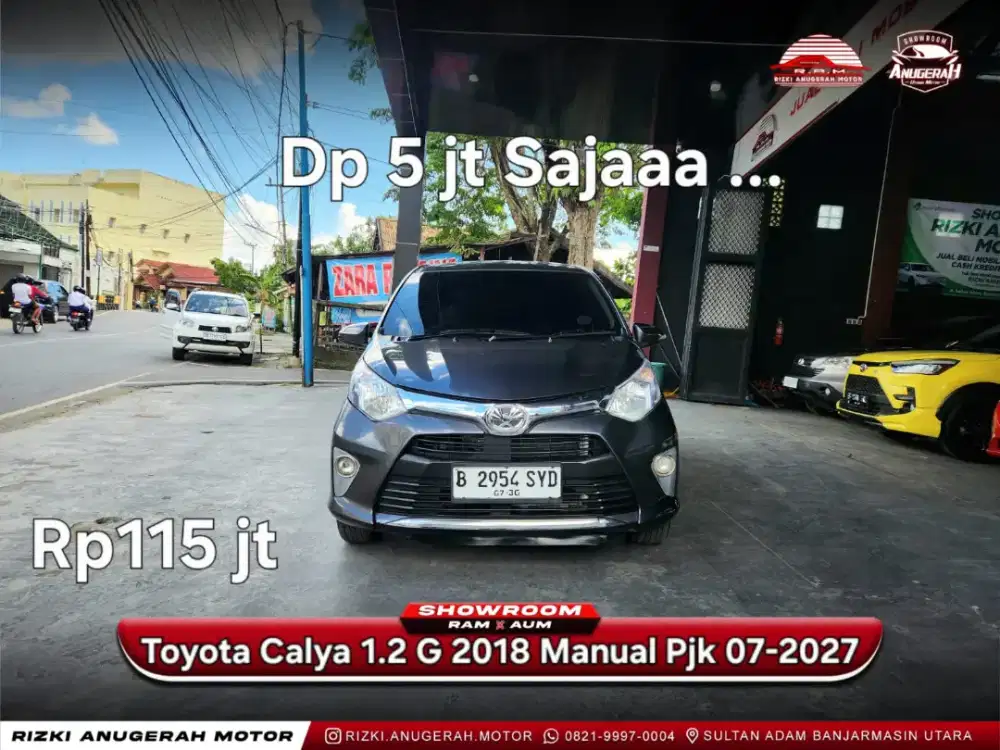 Dp 5 jt Sajaa Toyota Calya 1.2 G 2018 Manual MT