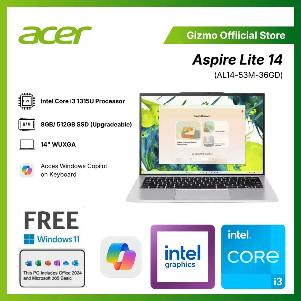 Laptop Acer Aspire Lite 14 (Istimewa Like New)