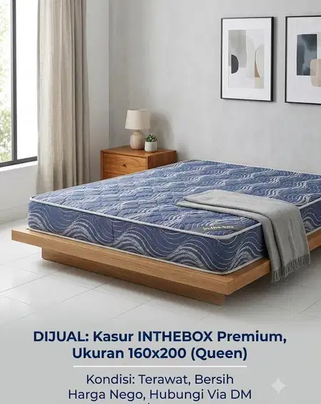 Kasur InTheBox Premium Queen 160x200 cm – Bekas Terawat Seperti Baru