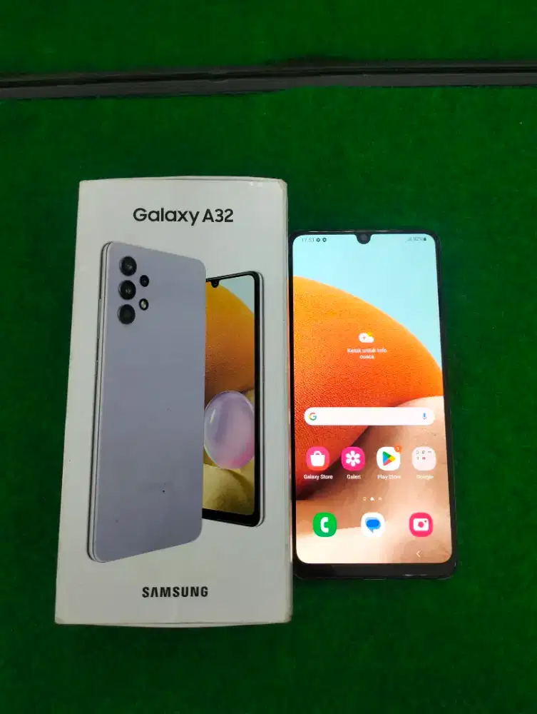 samsung A32 ram 6/128gb lengkap mulus