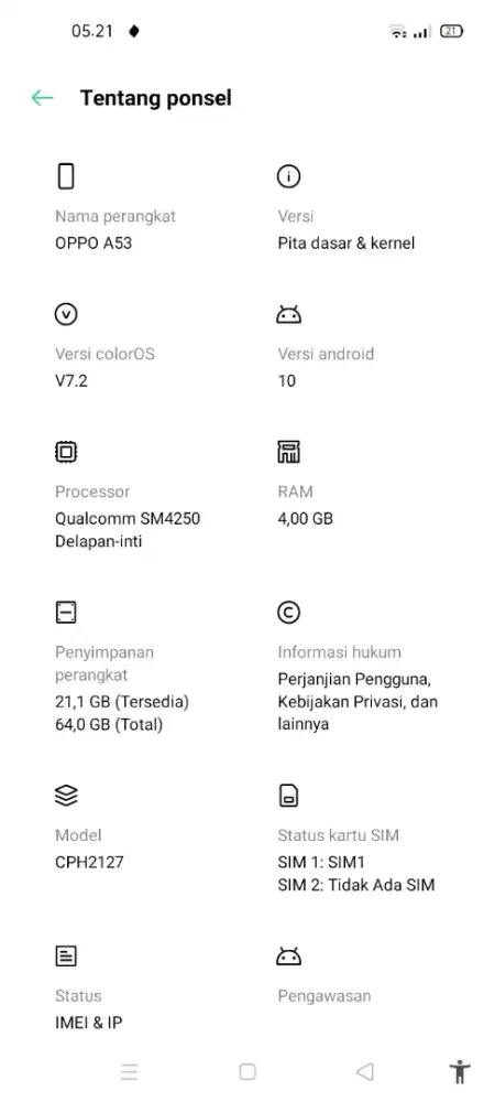 Oppo a53 ram 4/64