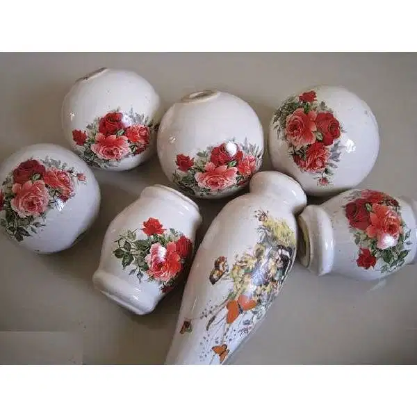 Antique Vintage art deco ceramics untuk lampu gantung Majolica