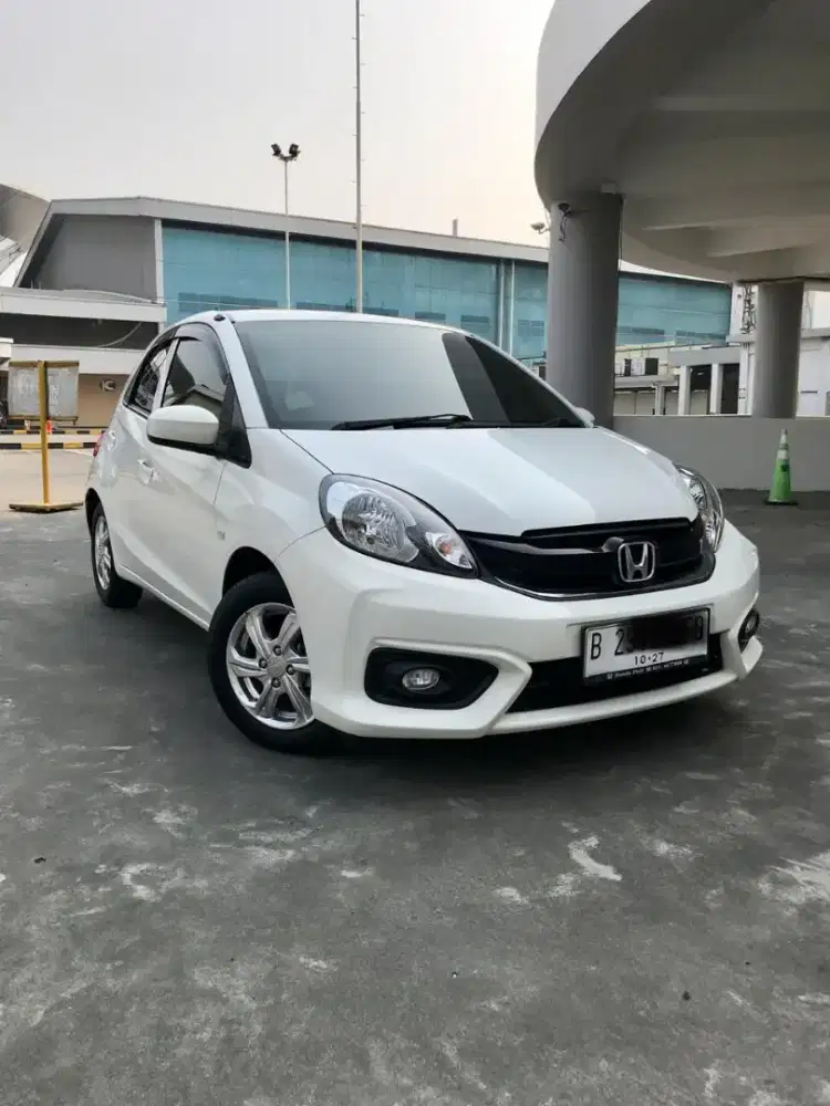 Honda Brio 1.2 Satya E CVT Th 2017 Bln 10 White Kondisi Bagus Sekali!!