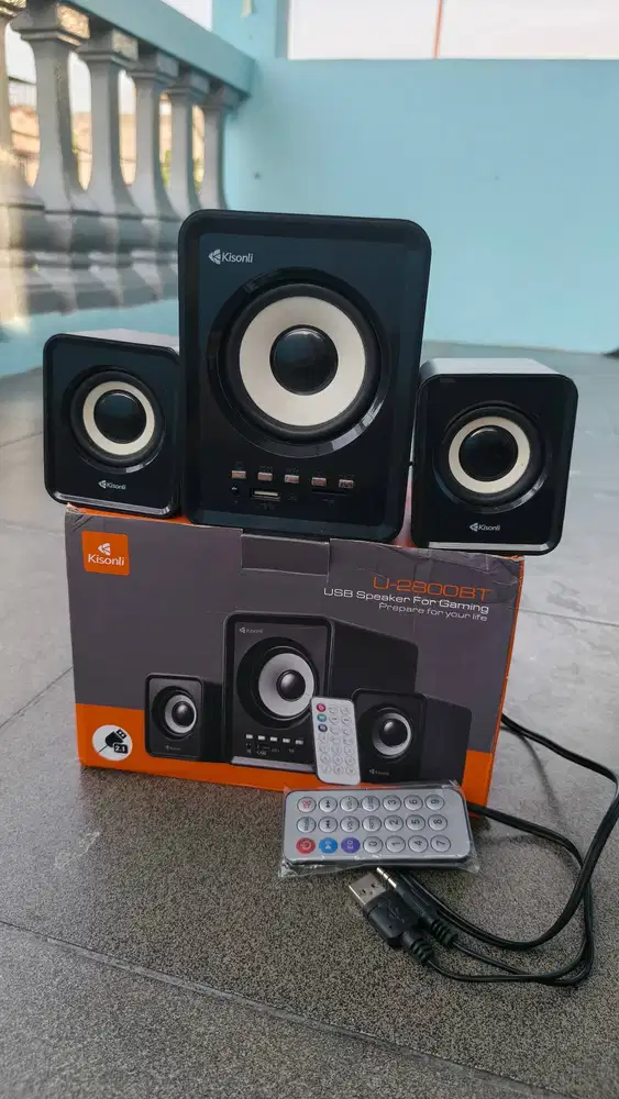 KISONLI Speaker Laptop Komputer USB Bluetooth U-2800BT With Remote