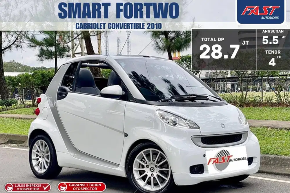 LOW KM PAJAK PANJANG SMART FORTWO 2010 CABRIOLET CONVERTIBLE METIK