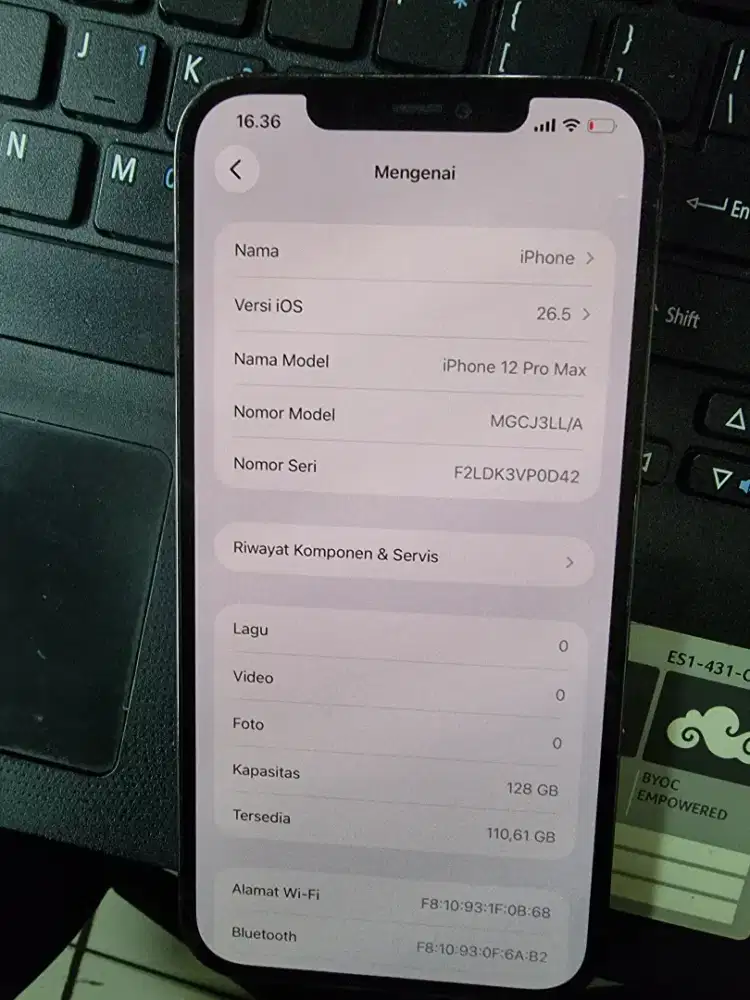 iPhone 12 pro max 128 batangan minus
