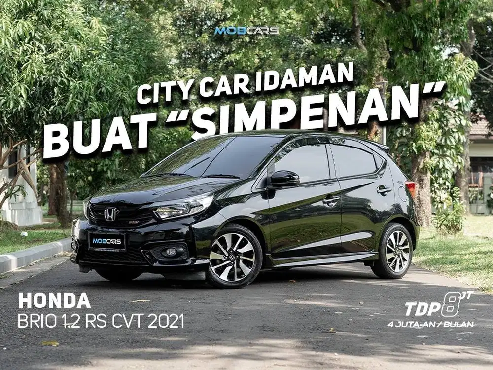 TERMURAH DP 5JT BRIO RS CVT 2021 HONDA BRIO RS MATIC BRIO AT HITAM