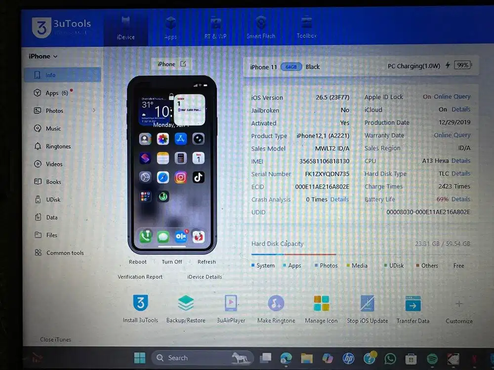 iPhone 11 64gb IBOX Housing 16 Black