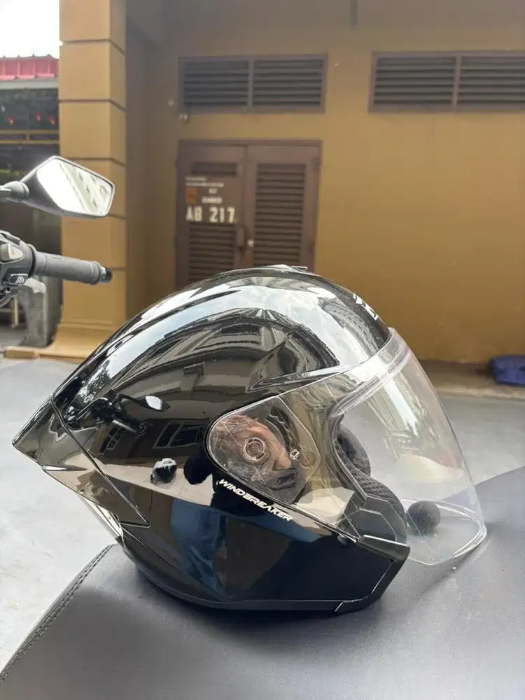 Jual Helm RSV Windbreaker (warna black glossy)