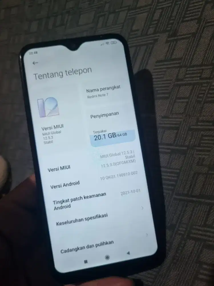 Redmi note 7 ram 4/64GB ex Tam
