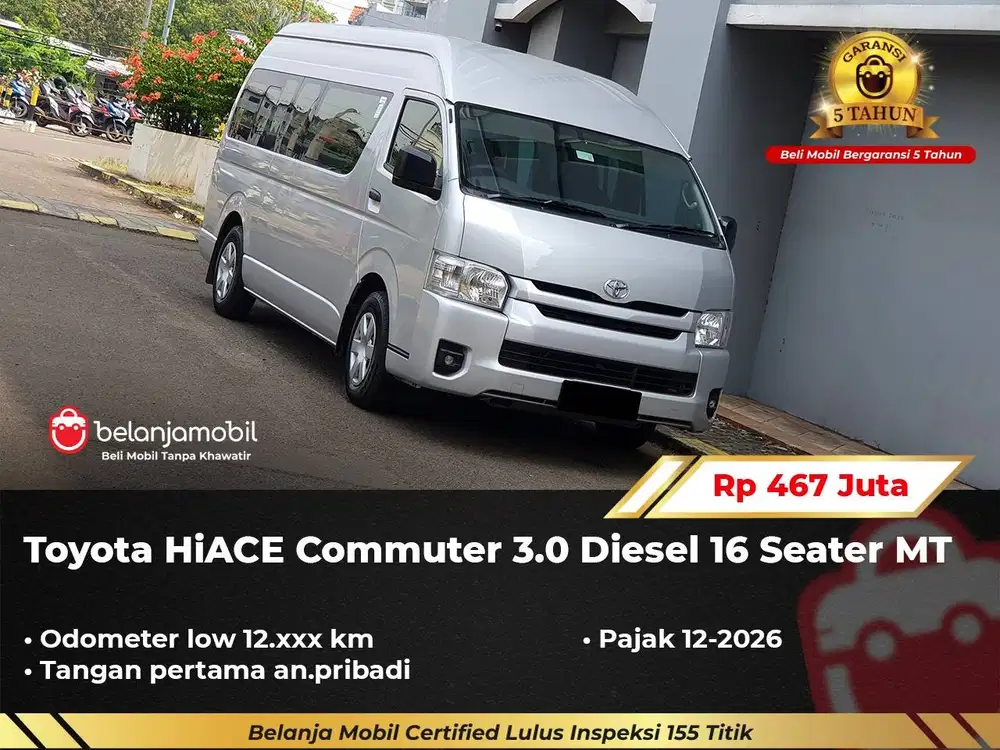 [ LOW KM 12RB ] Toyota HiACE Commuter 3.0 Diesel 16 Seat MT 2024/2025