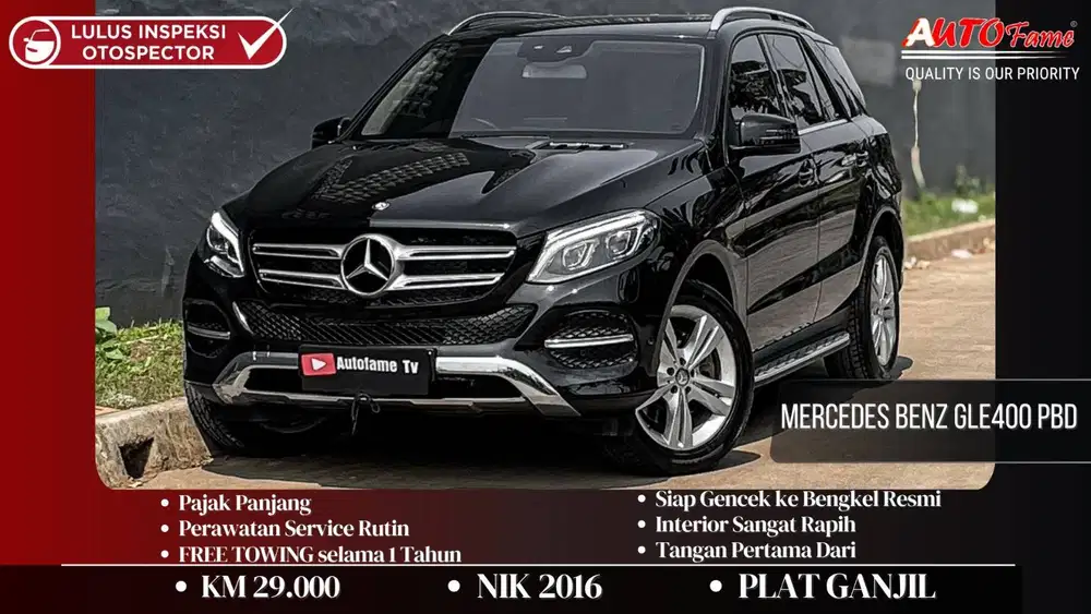 KM29RB  Mercedes Benz GLE400 PBD NIK 2016 Black On Brown