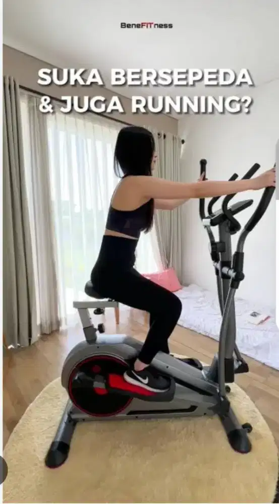 Alat gym sepeda dan lari