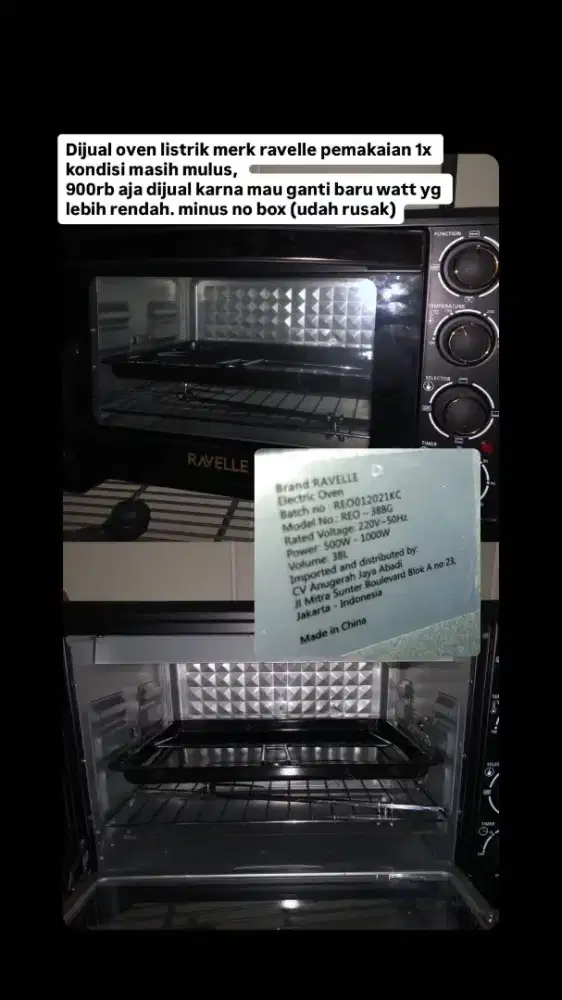 Oven brand RAVELLE