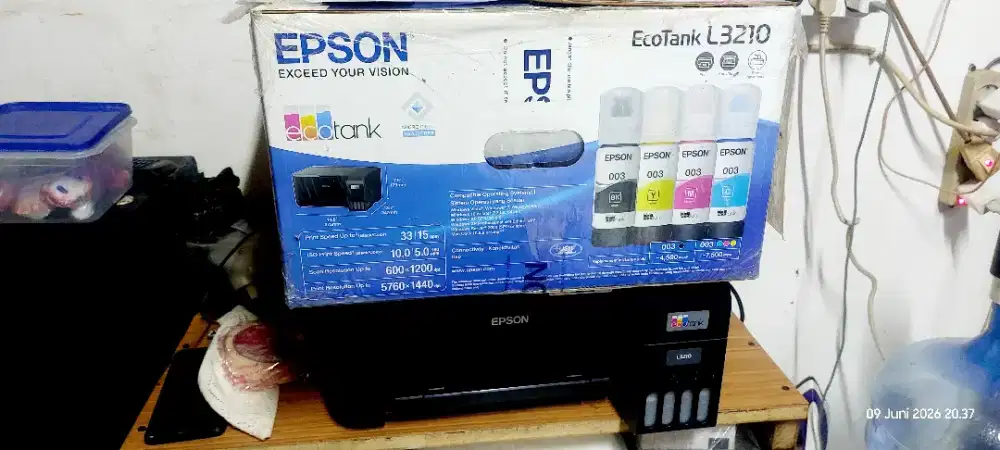 Jual printer epson ecotank l3210 masih mulus normal siap pakai