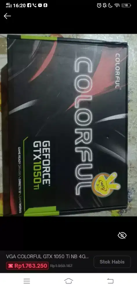 Colorful GTX 1050Ti 4Gb DDR5