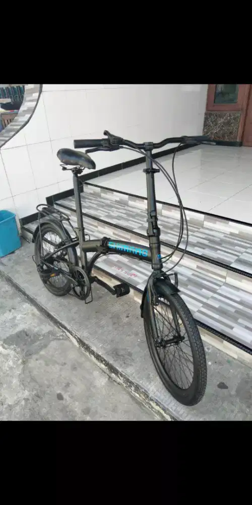 Sepeda Lipat BASIC JIEYANG 6 SPEED CUSTOM BAGUS UK.20 SIAP PAKE NEGO
