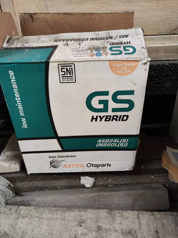 Jual murah aki bekas serasa baru merek GS hybrid NS60ls